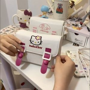 Sanrio Kuromi Cinnamoroll Girl Bag Cute Jk Uniform PU Bag Shoulder Portable Cartoon Messenger