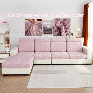 【Exclusive top grade fabric seersucker】1/2/3/4 Seater Sofa Seat Cover Plain Color Elastic Sofa cushion Cover Room Decor Stretch Sofa Slipcover