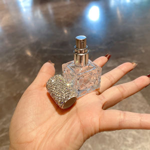 Diamond-Embedded 10ml Perfume Sprayer Screw Mouth Perfume Sprayer Water Cube Perfume Sample Bottle Perfume Sub-Bottles