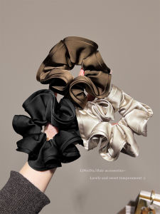 ยางรัดผมสไตล์ฝรั่งเศสย้อนยุค ยางรัดผมทรงกลมสำหรับผู้หญิง ยางรัดผมทรงหางม้าต่ำ ยางรัดผมทรงฤดูใบไม้ร่วงและฤดูหนาว