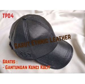 Topi Kulit Snapback Pria Garut (TP04)