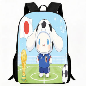 Sanrio | Kids Bag Football Puppy Print Backpack Kids Lightweight School Bag Adjustable Breathable Straps Durable Polyester Casual Daypack