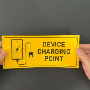 Device Charging Point. Premium Sticker Sign Notice Signage. Charge Phone Tablet Battery. Station Socket.