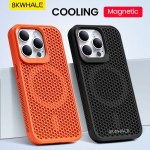 BKWHALE เคสแม่เหล็กติดโทรศัพท์ระบายความร้อนสำหรับ iPhone 17 Pro Max 17 Air 16 Pro Max 15 Pro Max 14 Pro Max 13 Pro Max 12 Pro Max 11 Pro Max 16 Plus ปลอกอ่อนป้องกันการตก