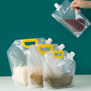 Homenhome 10 Chiếc Túi Đóng Gói Phụ Ngũ Cốc Nguyên Hạt Túi Có Vòi Tự Hỗ Trợ Trong Suốt Túi Đóng Gói Kín Trà Sữa Đậu Nành