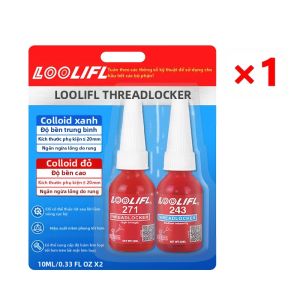 LOOLIFL | Keo Khóa Ren LOOLIFL 243 Medium 271 High Strength 10ml*2 Màu Xanh Đỏ Chống Rung Dùng Cho Bu Lông Kim Loại