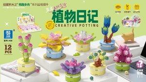 Trứng Đồ Chơi Lắp Ghép Các Loài Hoa Bộ Xếp Hình Chậu Hoa Vĩnh Cửu Lắp Ráp Mô Hình Cây Để Bàn