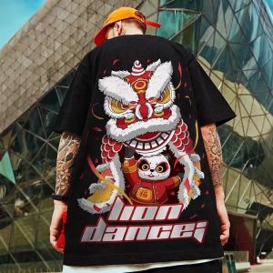 Loose Fit Sporty Short Sleeve T-Shirt plus Size Mens Casual Cartoon Print round Neck Half Sleeve Shirt Summer Fashion Trend