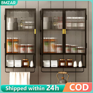 BMZAR Wall-mounted cabinet Spice cabinet with transparent door Cupboard for kitchen