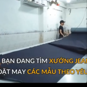 Áo khoác Jeans bò nam mẫu IN chữ trắng vải Denim dày mềm mại chống tia UV AJ019