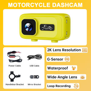 Motorcycle Camera 2K HD WiFi APP Control IP65 Waterproof 140° Lens Loop Record 128GB -25°C~55°C Resistant