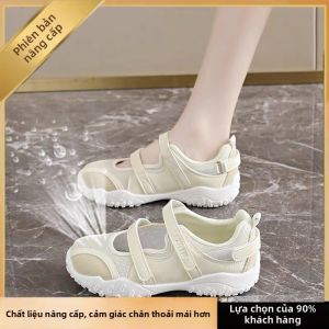 CHAODONG | Giày Nữ Mũi Nhọn Mềm Đế Hơi Thở Cho Mùa Hè Đi Với Váy