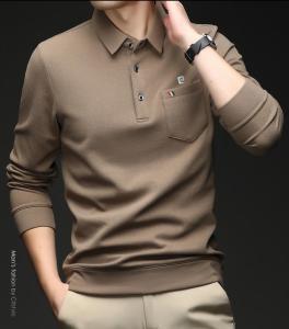 Áo Thun Polo Pierre Cardin Dày Dài Tay Cổ Bẻ Đa Năng Cho Nam Mùa Thu Đông Mới Túi Thật Chất Liệu Polyester Thường Ngày