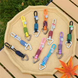 hook keychain [Seven-core umbrella rope] Handmade aluminum alloy contrasting lanyard outdoor bag water bottle earphone