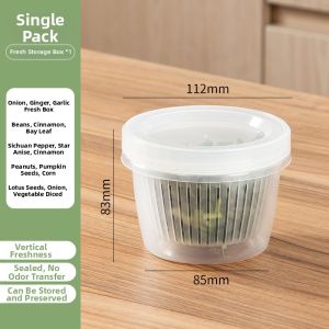 Fruit and Vegetable Freshness Retention Water Draining Kitchen Storage Box