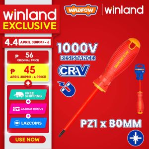 Wadfow by Winland 1000V Insulated Pozi-Drives Philips Screwdriver (Round shank) Screw driver WAD-HT