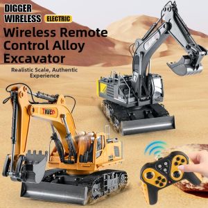 LIWAN | Mô Hình Xe Đào Kim Loại 15 Kênh RC