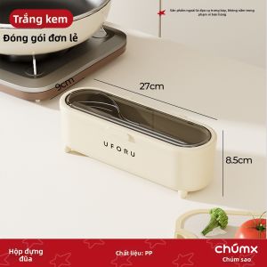 CHUMX | Hộp Đựng Đũa Chống Bụi Trừ Côn Trùng Có Khe Thoát Nước