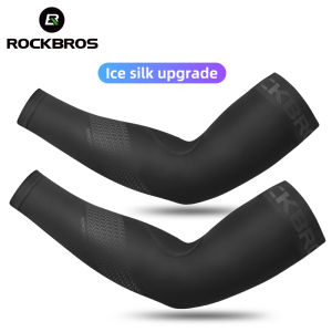 ROCKBROS Ice Fabric Running Camping Arm Warmers Basketball Sleeve Running Arm Sleeve Cycling Sleeves Summer Sports Safety Gear