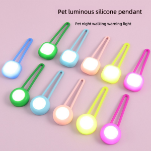 Waterproof Pet Led Walking Night Pendant Colorful Silicone Pet Collar Pendants Hanging With Led Light Dog Pendant Night Light