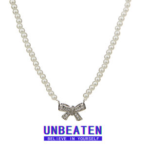 สร้อยคอรูปผีเสื้อปมมุก Unbeaten สำหรับผู้หญิง 2025 ใหม่ หรูหรา น้ำหนักเบา โซ่กระดูกไหปลาร้า โซ่คอสไตล์ฝรั่งเศส โซ่คอสุดหรู