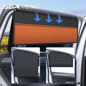 SEAMETAL Car Side Window Sun Shade Cover 100%/50% Coverage Sun Visor Curtains with Storage Pocket Anti Glare Sunshade for Baby