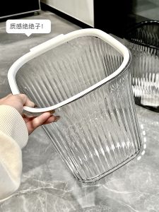 ถังขยะแบบโปร่งใสความจุขนาดใหญ่สำหรับใช้ในบ้าน ห้องน้ำ ห้องนอน ห้องนั่งเล่น ห้องครัว ถังขยะสำหรับห้องน้ำแบบหรูหรา