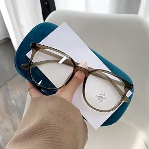 【Bestella✨COD】Kacamata Anti-Cahaya Biru Kacamata Miopia Remaja Kacamata Miopia Retro Ultra Ringan Kacamata Miopia Retro Bingkai Persegi Besar