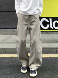 กางเกงขายาวทรงหลวมสไตล์อเมริกันสำหรับผู้ชาย ทรงตรง ทรงหลวม กางเกงขายาวทรงหลวมสำหรับฤดูใบไม้ร่วงและฤดูใบไม้ผลิ CleanFit กางเกงขายาวทรงลำลองสำหรับผู้ชาย ทรงหลวม ทรงตรง