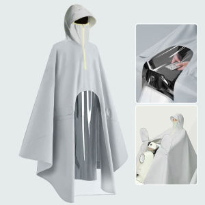 SEAMETAL Electric Vehicle Raincoat Separate Design Windproof Face Shield Widening Brim Full-coverage Protection Raincoat