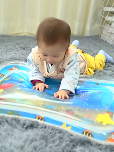 Sensory Water Mat Sea-Themed Inflatable Playmat Visual Stimulation Large Play Activity Center Water Playmat pomerph