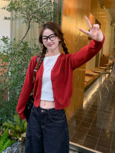 Gray Knitted Open Cardigan Womens Fashion Butterfly Knot Sweater Light Outerwear Autumn Style High-End Feelings Top