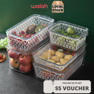 Multifunctional Double-Layer Fruit Vegetable Draining Basket Vegetable Washing Basket With Cover