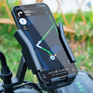 360 Degree Rotatable Motorcycle Phone Holder Handlebar Rearview mirror Mounts Universal For 4.7-7.2 Inch Phones