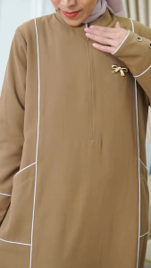 Izaty Dress Baju Gamis Casual Polos Size S-M L-XL 3L-XXL Pakaian Muslim Wanita Bahan Sabrina Anti UV