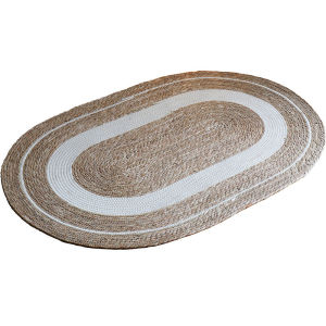 DIHUANTUO | Natural Handwoven Elliptical Floor Mat