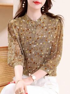 DAIXIANGFEIZI | Ladys Chiffon Shirt 3/4 Sleeves New Arrival