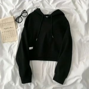 RAP COLLECTION Sweater Hoodie Crop Basic Korean Style