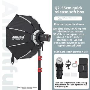 AMBITFUL | Quick Assembly Portable Softbox for Studio Outdoor Fill Light