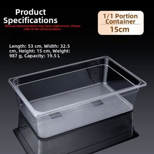 CHUANGSHUNFU | Commercial Lidded Transparent Food Display Box GN Pan