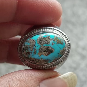 CINCIN BATU PIRUS PERSIA MOTIF HURUF B RING TITANIUM SUPER