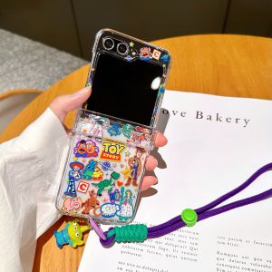 Disney Toy Story Compatible Samsung ZFlip5 ZFlip4 ZFlip6 ZFlip7 Flip Cover Full Protection Foldable Screen Anti-Fall Case