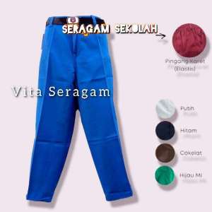 Celana Panjang Warna Biru SD//Seragam Sekolah MI SD