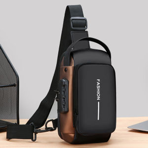 Mens Sporty High Quality Chest Bag  Motorcycle Phone Pack with Zipper Closure Secure Travel Bag for Daily Commute