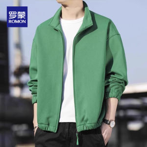 ROMON | Loose Fit Mens Jacket Lormen Spring 2025 New Fashion Brand Casual Versatile Handsome Wafer Outerwear Zipper Decorated Polyester