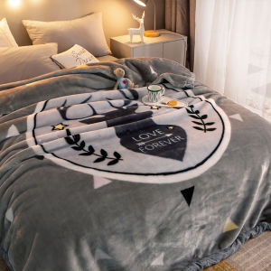 Thickened Raschel Blanket Winter Sleepover Student Dormitory Flannel Bedding Velvet Blanket Cartoon Polyester Fiber Warmth