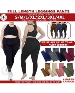 Plus Size Quality Leggings Pants Stetchable Makapal ( L XL 2XL 3XL 4XL ) MAKAPAL