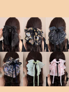กิ๊บติดผมหางฉลามผูกโบว์ผีเสื้อ 2024 ทรงใหม่ไฮเอนด์ กิ๊บติดผมสำหรับผู้หญิง ทรงครึ่งหัว ประดับผมแบบมีสไตล์