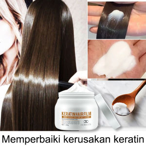 Masker Rambut Keratin Masker Rambut Salon 500g Memperbaiki rambut rusak/keriting/ujung bercabang menjaga rambut tetap lembab dan halusobat pelurus rambut smoothingpermanen
