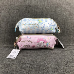 Large Capacity Cartoon Mole PU Leather Makeup Bag Multi-Functional Storage Bag with Little White Dog for Children Students Stationery